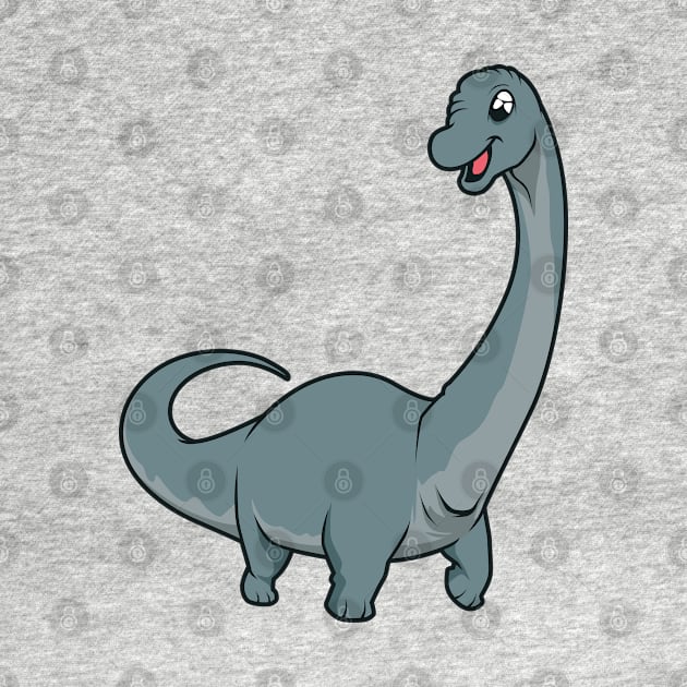 Kawaii Brachiosaurus by Modern Medieval Design